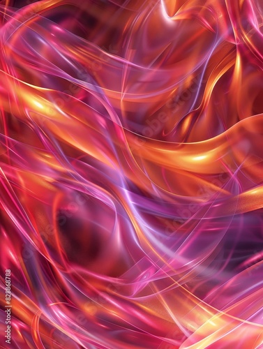Luminous Pink and Orange Abstract Texture - Vibrant Glowing Effect Background