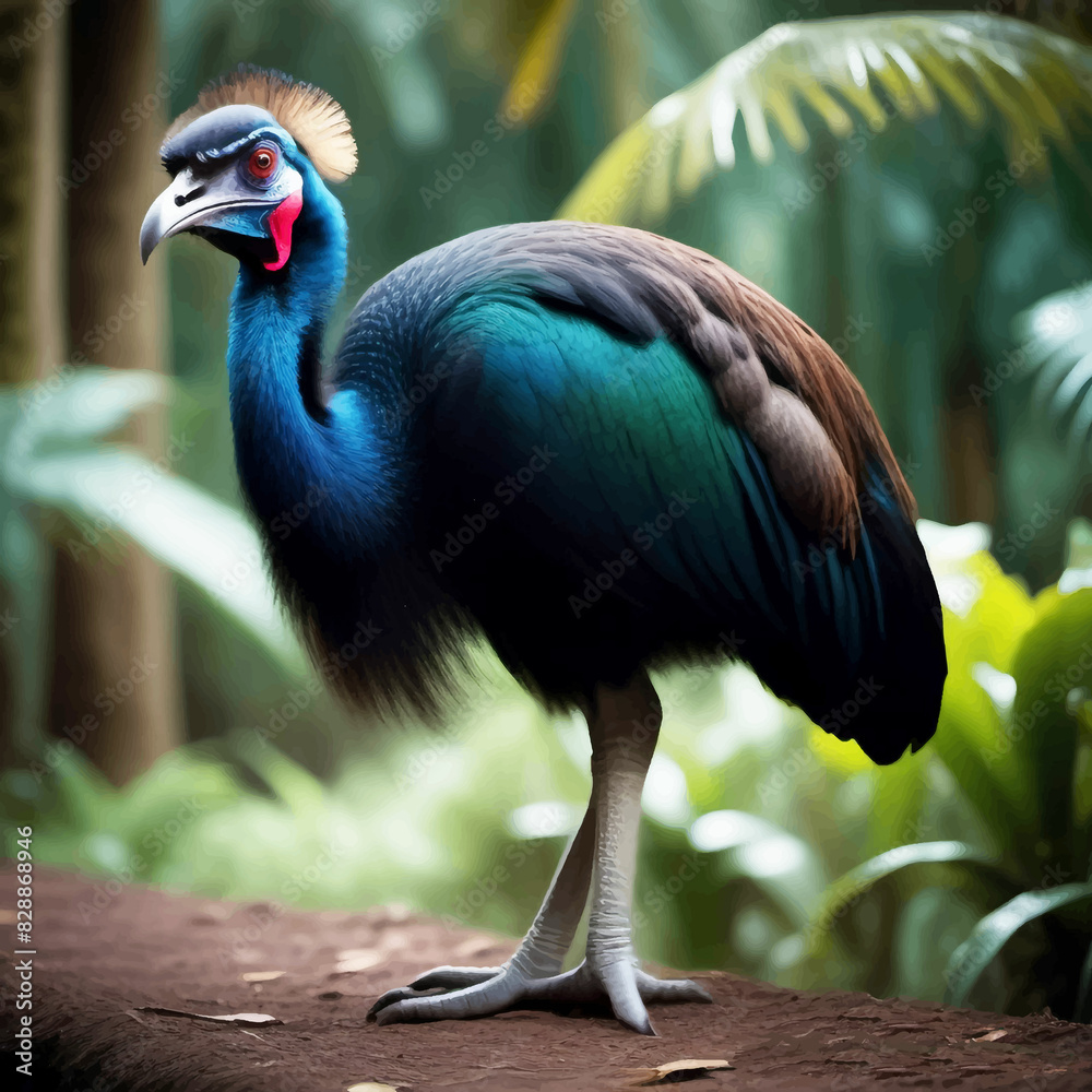 Obraz premium Cassowaries, close up of a bird