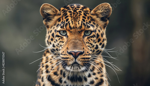 A High Quality Close-up Portrait of a Leopard for Wildlife Photography with Detailed Fur Texture  Ai Generated