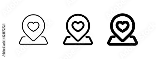 Editable wedding location vector icon. Wedding, valentine, love, celebration. Part of a big icon set family. Perfect for web and app interfaces, presentations, infographics, etc