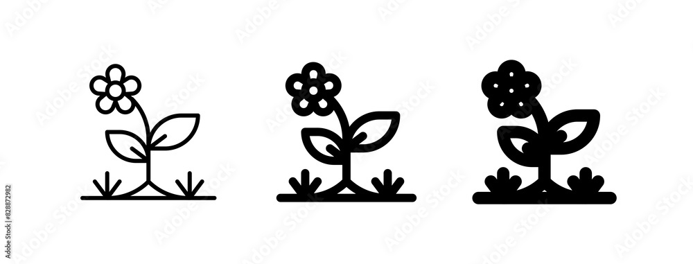 Fototapeta premium Editable flower vector icon. Gardening, landscaping, horticulture. Part of a big icon set family. Perfect for web and app interfaces, presentations, infographics, etc
