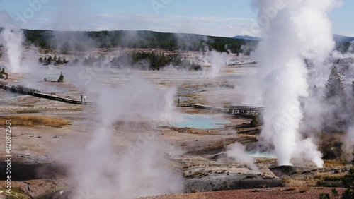 Yellowstone National Park Geysers on August 27, 2023, USA