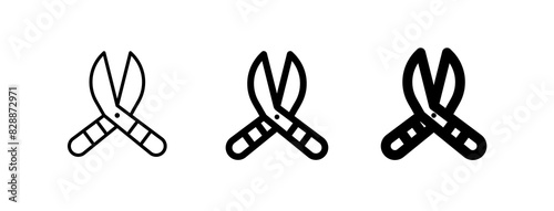 Editable pruner vector icon. Gardening, landscaping, horticulture. Part of a big icon set family. Perfect for web and app interfaces, presentations, infographics, etc