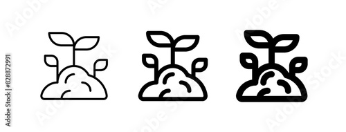 Editable seedling, plant, growing seed vector icon. Gardening, landscaping, horticulture. Part of a big icon set family. Perfect for web and app interfaces, presentations, infographics, etc