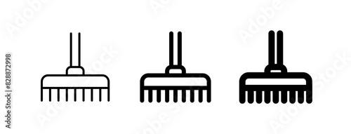 Editable rake vector icon. Gardening, landscaping, horticulture. Part of a big icon set family. Perfect for web and app interfaces, presentations, infographics, etc