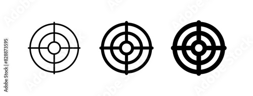 Editable shooting game, target, focus vector icon. Video game, game elements. Part of a big icon set family. Perfect for web and app interfaces, presentations, infographics, etc