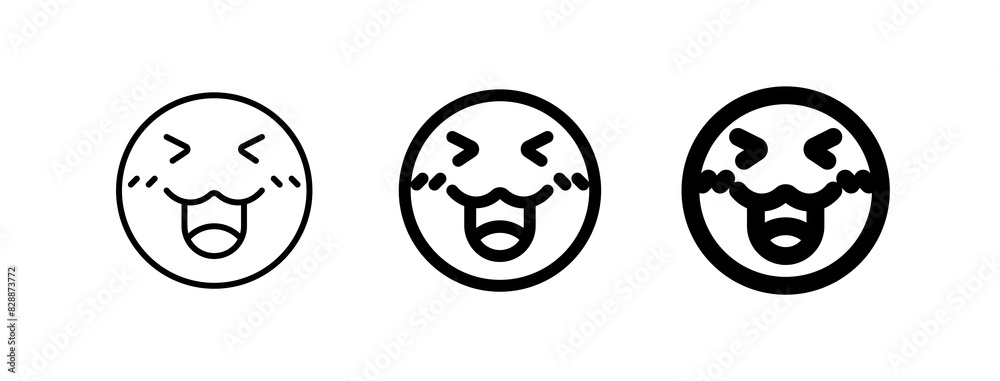 Editable happy cute face expression emoticon vector icon. Part of a big icon set family. Part of a big icon set family. Perfect for web and app interfaces, presentations, infographics, etc Editable happy cute face expression emoticon vector icon. Part of a big icon set family. Part of a big icon set family. Perfect for web and app interfaces, presentations, infographics, etc