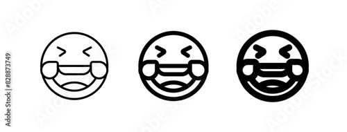 Editable laughing-out-loud expression emoticon vector icon. Part of a big icon set family. Part of a big icon set family. Perfect for web and app interfaces, presentations, infographics, etc