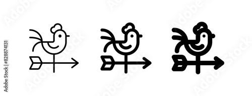 Editable weather vane vector icon. Farm, building, structure. Part of a big icon set family. Perfect for web and app interfaces, presentations, infographics, etc