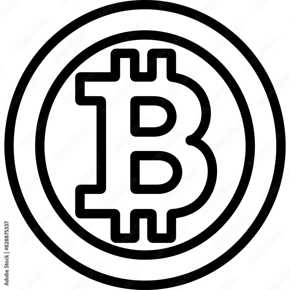 Bitcoin symbol in a circular design, representing cryptocurrency and blockchain in the digital economy Bitcoin symbol in a circular design, representing cryptocurrency and blockchain in the digital economy