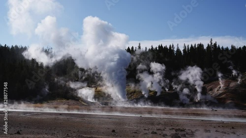 Steamy Yellowstone National Park Geysers, August 27, 2023