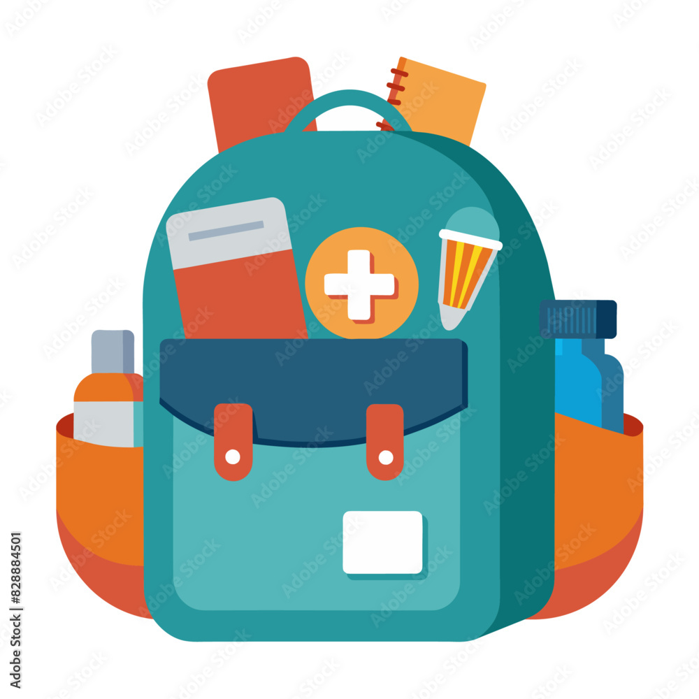 backpack with medicines without background backpack with medicines without background