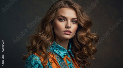 3-D Kunst Portrait. Generative AI Technologie