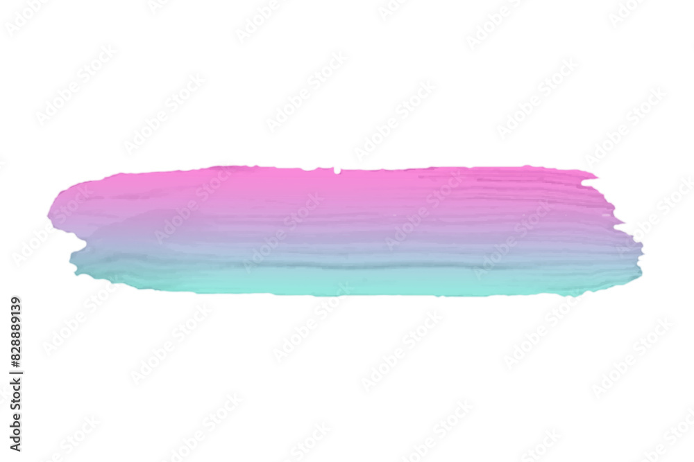 Fototapeta premium Pink Violet Pastel Blue Gradient Brush Stroke, Oil Paint Acrylic Paint. Isolated on White Background and Transparent PNG.