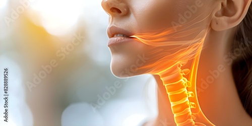 Indications of Cancer may be shown by difficulty in swallowing. Concept health, cancer, symptoms, swallowing difficulty