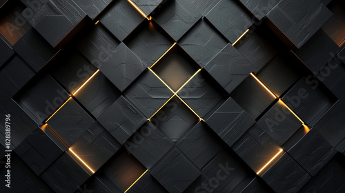 Abstract black and gold luxury vector background with abstract gold dots and shining golden lines. Golden light line decoration. Dark elegant banner design black background. © Nenone