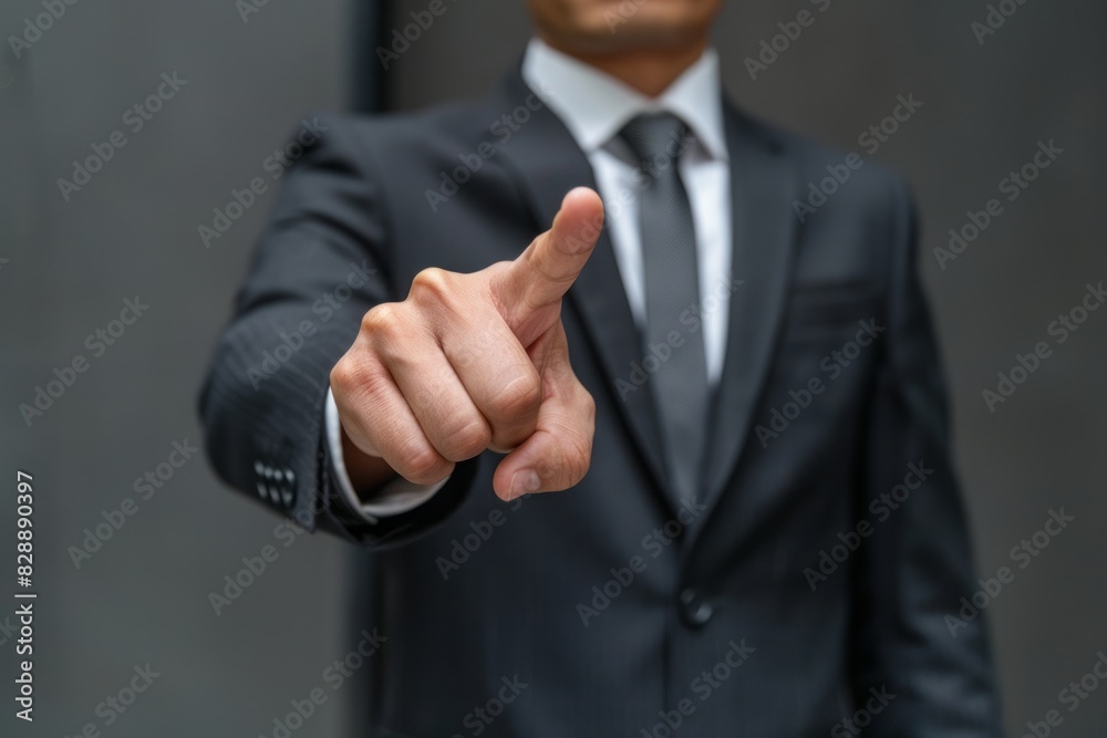 Businessman pointing finger to the camera. Businessman pointing finger to the camera.