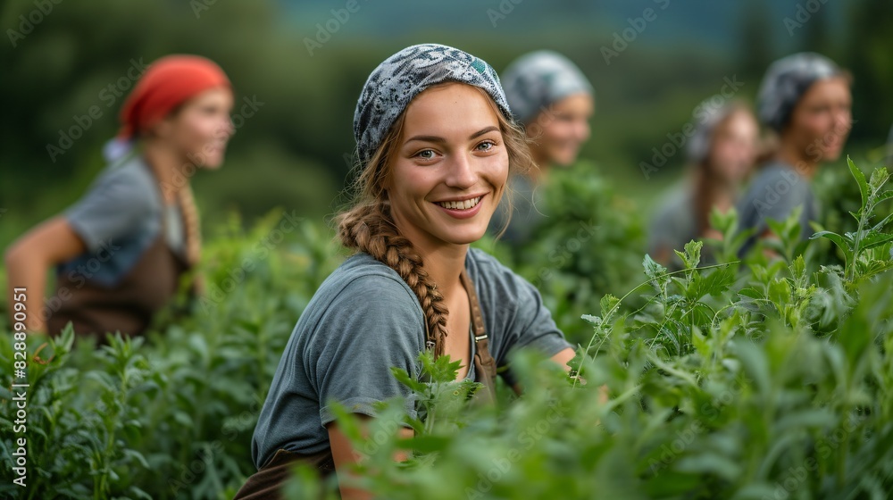 european field workers, women working in the countryside european field workers, women working in the countryside