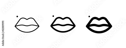 Editable pretty lips vector icon. Cosmetics, makeup, skincare, beauty. Part of a big icon set family. Perfect for web and app interfaces, presentations, infographics, etc