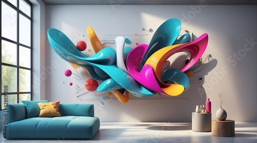 3-D Kunst. Generative AI Technologie