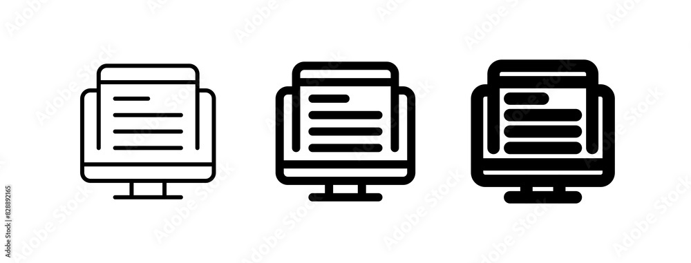 Editable web article vector icon. Online learning, course, tutorial. Part of a big icon set family. Perfect for web and app interfaces, presentations, infographics, etc Editable web article vector icon. Online learning, course, tutorial. Part of a big icon set family. Perfect for web and app interfaces, presentations, infographics, etc