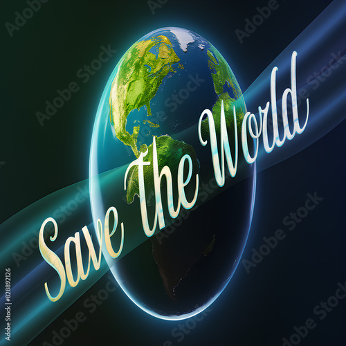 Save the world from pollution. AI generated.