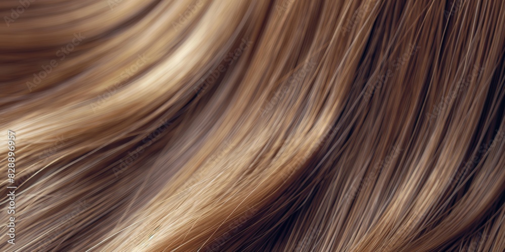 Macro shot focusing on the detailed texture of glossy, well-groomed hair
