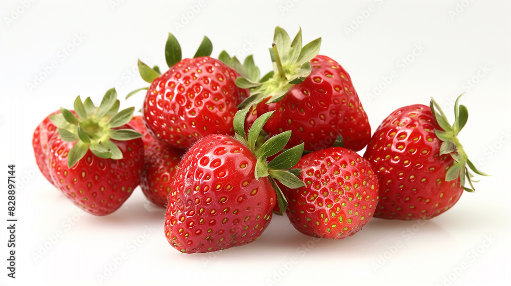 A cluster of ripe strawberries A cluster of ripe strawberries