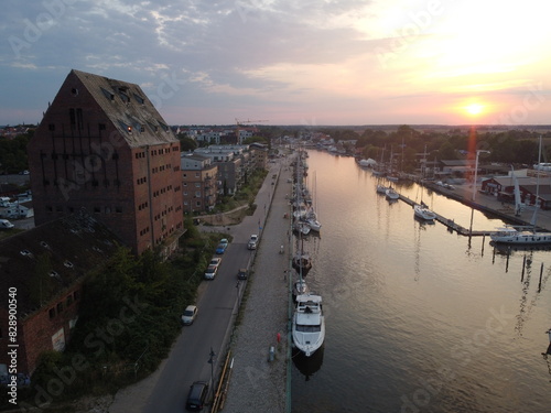 Sonnenuntergang über Greifswalder Ryck