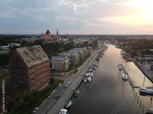 Sonnenuntergang über Greifswalder Ryck