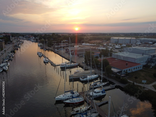 Sonnenuntergang über Greifswalder Ryck