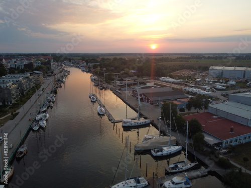 Sonnenuntergang über Greifswalder Ryck