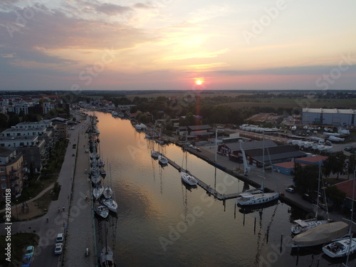 Sonnenuntergang über Greifswalder Ryck