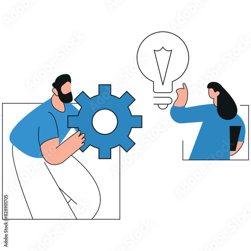 COLLABORATION FLAT ILLUSTRATION

