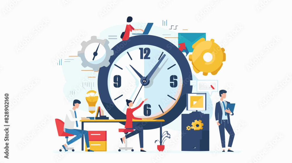 Business People Managing Time, Planning Events, and Optimizing Schedules Efficiently