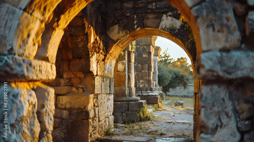 The archway is old and worn, but it still has a certain charm to it The archway is old and worn, but it still has a certain charm to it