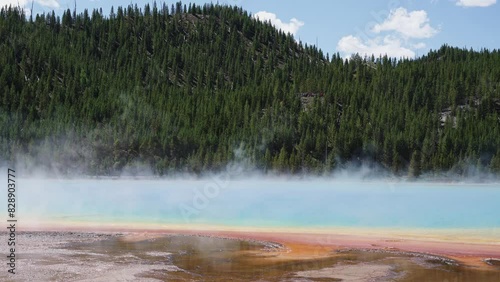 Vibrant Grand Prismatic Spring, Yellowstone Park, August 27, 2023