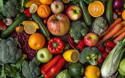 Wallpaper Mural Background of various fruits and vegetables. Torontodigital.ca