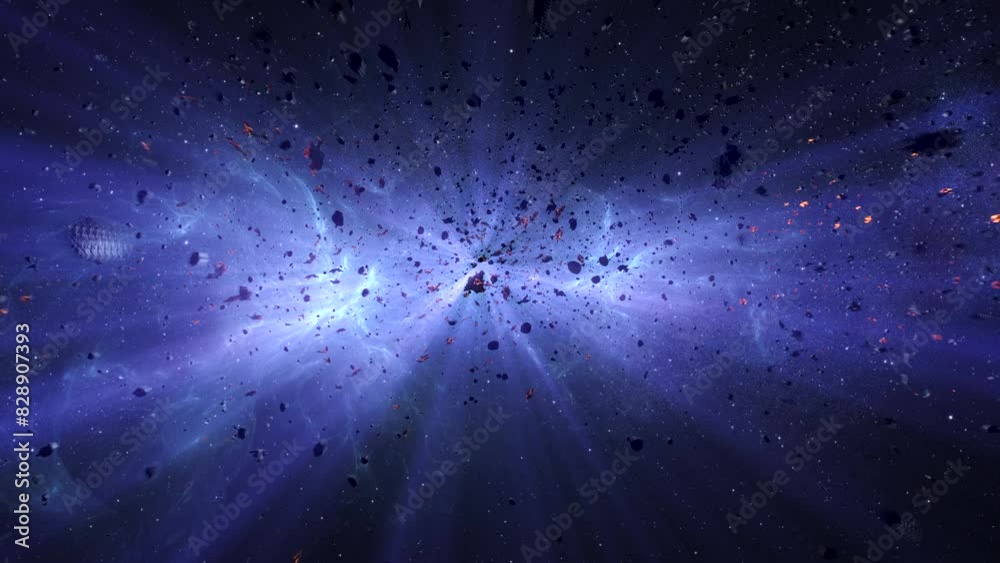Meteor shower in deep space
3d rendering of deep space with asteroids concept, 4K, 2024
