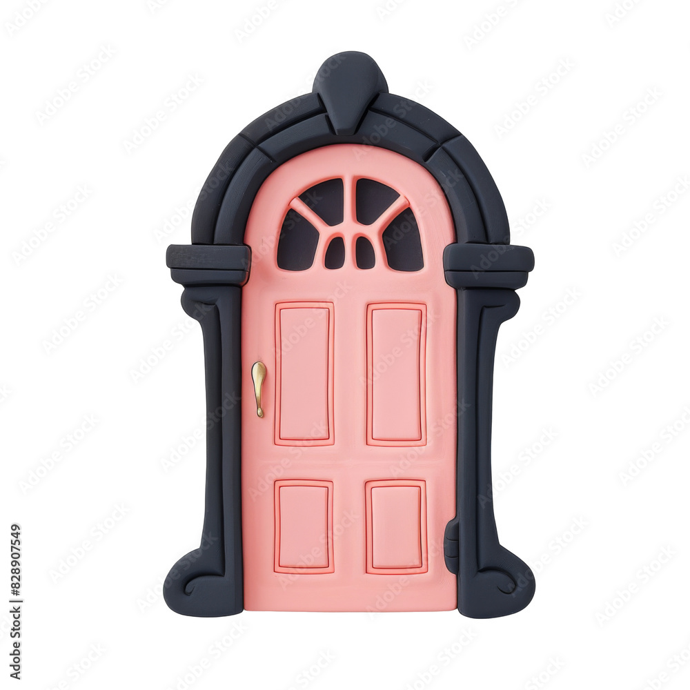 Transparent PNG of A pink and black door featuring a mysterious pen Transparent PNG of A pink and black door featuring a mysterious pen