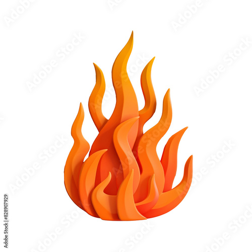 Transparent PNG of A mesmerizing paper sculpture of a flame, intricately crafted, on a clean white surface