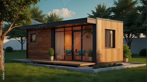 Wallpaper Mural Modern Tiny House in Sunny Garden Torontodigital.ca