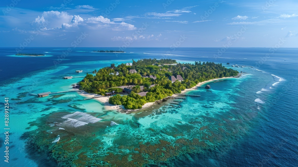 An aerial view of a remote island paradise, with palm-fringed beaches and crystal-clear lagoons inviting exploration and relaxation.
An aerial view of a remote island paradise, with palm-fringed beaches and crystal-clear lagoons inviting exploration and relaxation.