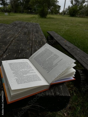 book on the grass