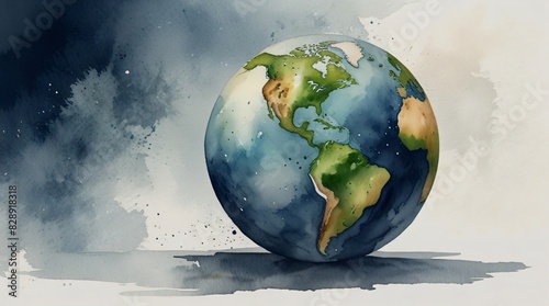 watercolor of earth, earth days 