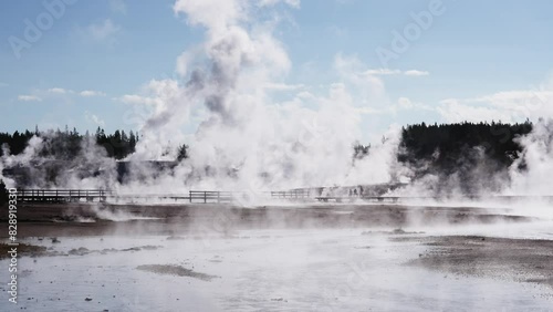 August 27, 2023, Yellowstone National Park Geothermal Site, USA