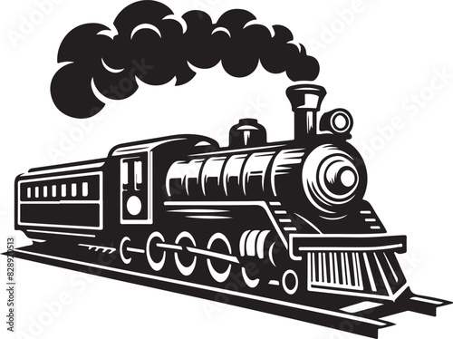 retro train vector, retro train vector illustration