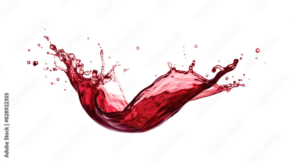 red wine splash isolated on white or transparent png