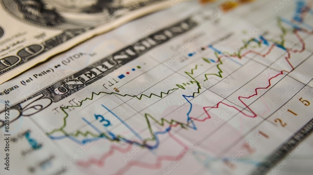 A line graph tracking the exchange rate between the US dollar and the Euro over a 5-year period A line graph tracking the exchange rate between the US dollar and the Euro over a 5-year period
