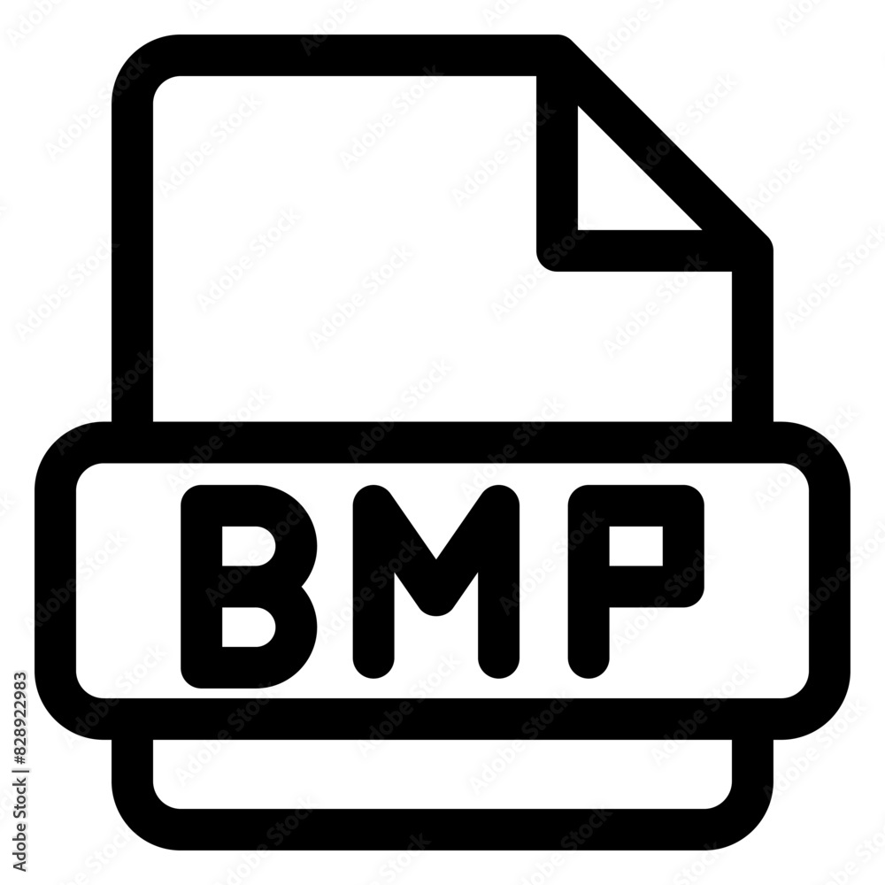 bmp line icon vector illustration isolated on white background bmp line icon vector illustration isolated on white background